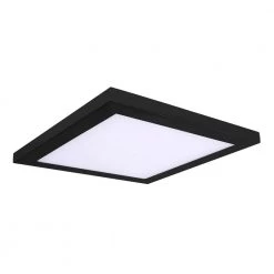 Square Slim Disk Length 13 in. Black Square Fixture New Construction Recessed Integrated Led Trim Kit by AMAX LIGHTING