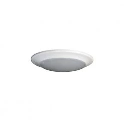 Round Disk Light Length 4 in. White Round Fixture Warm White New Construction Recessed Integrated Led Trim Kit by AMAX LIGHTING