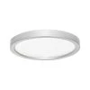 Slim Disk Round Smdl 5.5 in. Nickel Surface Mount Ceiling Light 3000K Warm White Recessed Integrated Led Trim Kit by AMAX LIGHTING