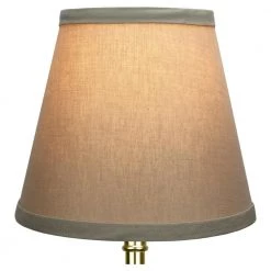 5 in. Top Diameter x 8 in. Bottom Diameter x 7 in. Slant Linen Stone Empire Lamp Shade by FenchelShades.com -AMAX LIGHTING Shop beige bisque brass fenchelshades com lamp shades 5 8 7 bbr l sto 4f 1000