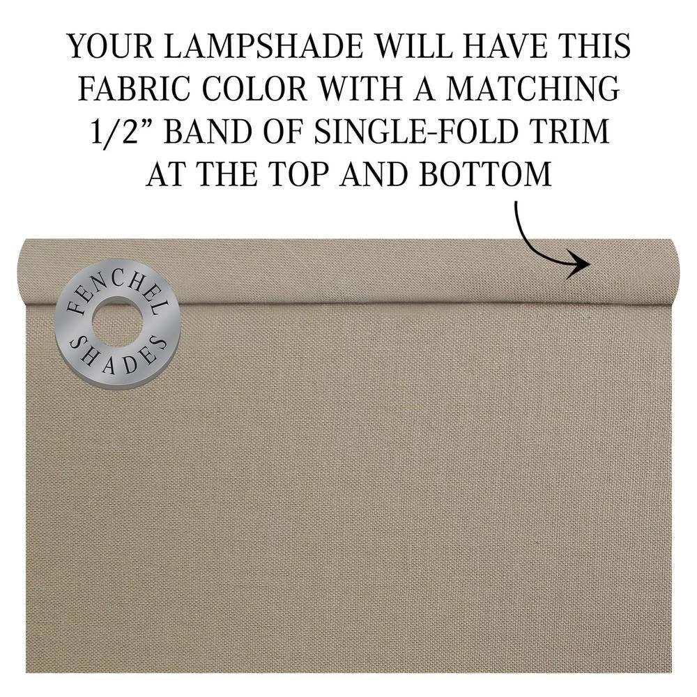 12 in. Top Diameter x 13 in. Bottom Diameter x 12 in. Linen Stone Slant Empire Lamp Shade by FenchelShades.com 7 12 in. Top Diameter x 13 in. Bottom Diameter x 12 in. Linen Stone Slant Empire Lamp Shade by FenchelShades.com - Image 5