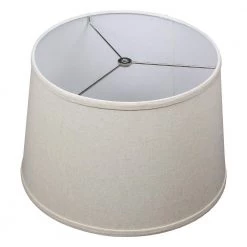 Fenchel Shades 13 in. Top Diameter x 15 in. Bottom Diameter x 10 in. Slant, Empire Lamp Shade - Couture Natural by FenchelShades.com