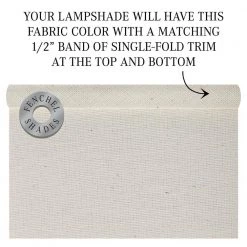 Fenchel Shades 13 in. Top Diameter x 15 in. Bottom Diameter x 17 in. Slant, Linen Homespun Beige Empire Lamp Shade by FenchelShades.com -AMAX LIGHTING Shop beige bisque nickel fenchelshades com lamp shades 13 15 17 w l hom 44 1000