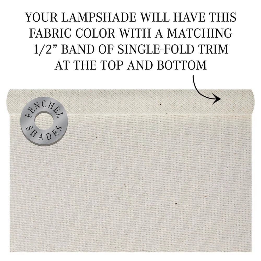Fenchel Shades 14 in. Top Diameter x 14 in. Bottom Diameter x 7 in. Height, Drum Lamp Shade - Linen Beige Homespun by FenchelShades.com 7 Fenchel Shades 14 in. Top Diameter x 14 in. Bottom Diameter x 7 in. Height, Drum Lamp Shade - Linen Beige Homespun by FenchelShades.com - Image 5