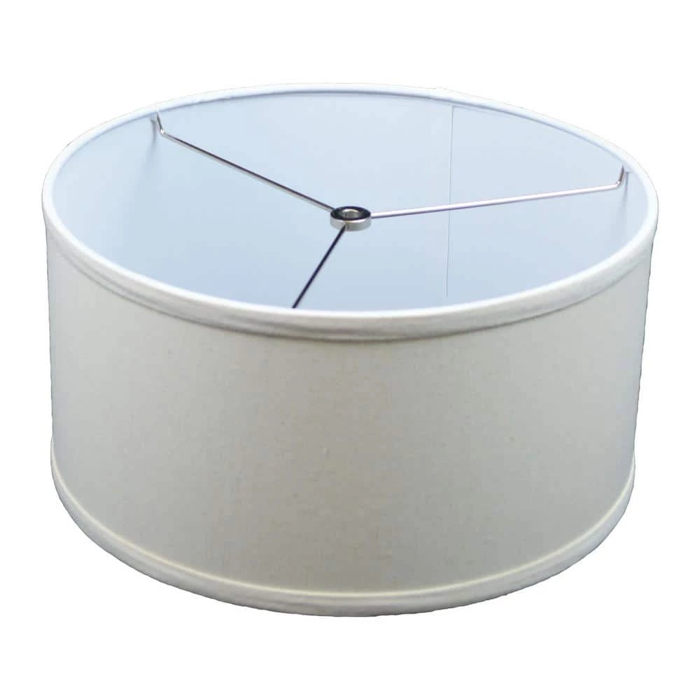 Fenchel Shades 14 in. Top Diameter x 14 in. Bottom Diameter x 7 in. Height, Drum Lamp Shade - Linen Beige Homespun by FenchelShades.com 3 Fenchel Shades 14 in. Top Diameter x 14 in. Bottom Diameter x 7 in. Height, Drum Lamp Shade - Linen Beige Homespun by FenchelShades.com