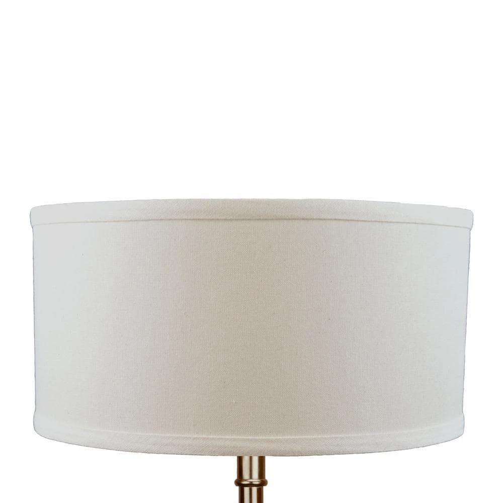 Fenchel Shades 14 in. Top Diameter x 14 in. Bottom Diameter x 7 in. Height, Drum Lamp Shade - Linen Beige Homespun by FenchelShades.com 4 Fenchel Shades 14 in. Top Diameter x 14 in. Bottom Diameter x 7 in. Height, Drum Lamp Shade - Linen Beige Homespun by FenchelShades.com - Image 2