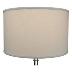18 in. Top Diameter x 18 in. Bottom Diameter x 11 in. H Linen Beige Homespun Drum Lamp Shade by FenchelShades.com -AMAX LIGHTING Shop beige bisque nickel fenchelshades com lamp shades 18 18 11 w l hom 4f 1000