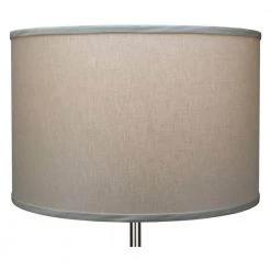 Fenchel Shades 18 in. Top Diameter x 18 in. Bottom Diameter x 12 in. Height Drum Lamp Shade - Linen Stone by FenchelShades.com -AMAX LIGHTING Shop beige bisque nickel fenchelshades com lamp shades 18 18 12 w l sto 4f 1000