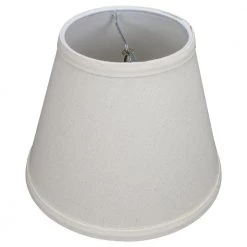 5 in. Top Diameter x 9 in. Bottom Diameter x 7 in. Slant Linen Beige Homespun Empire Lamp Shade by FenchelShades.com