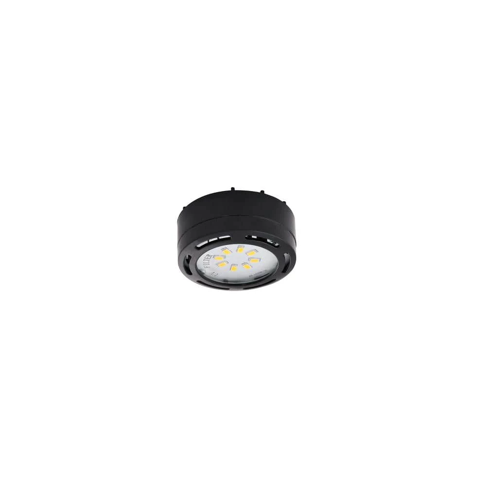 LED Black Under Cabinet Puck Light with Power Cord by AMAX LIGHTING 3 LED Black Under Cabinet Puck Light with Power Cord by AMAX LIGHTING
