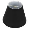 5 in. Top Dia x 9 in. Bottom Dia x 7 in. Slant Linen Black Empire Lamp Shade by FenchelShades.com