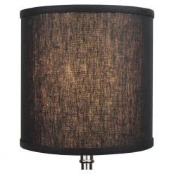 10 in. Top Diameter x 10 in. H x 10 in. Bottom Diameter Designer Linen Black Drum Lamp Shade by FenchelShades.com 9 10 in. Top Diameter x 10 in. H x 10 in. Bottom Diameter Designer Linen Black Drum Lamp Shade by FenchelShades.com -AMAX LIGHTING Shop black nickel fenchelshades com lamp shades 10 10 10 w dl bla 4f 1000