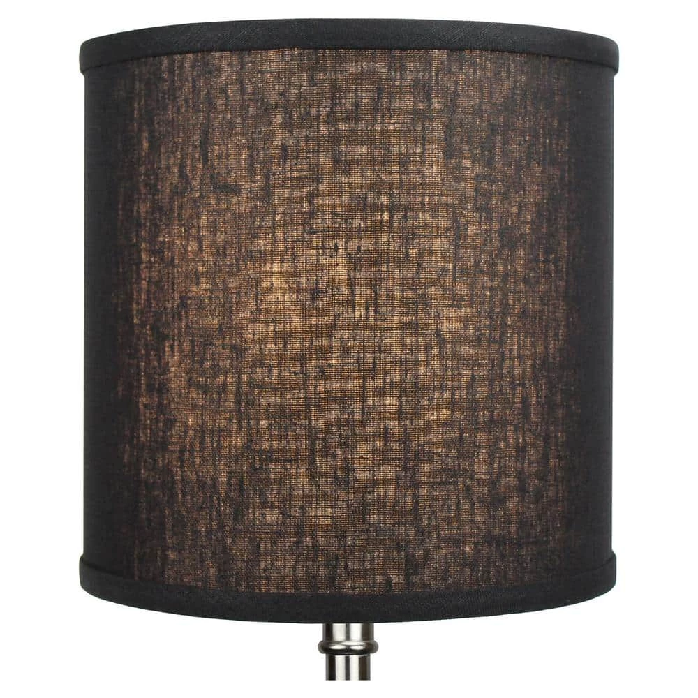 10 in. Top Diameter x 10 in. H x 10 in. Bottom Diameter Designer Linen Black Drum Lamp Shade by FenchelShades.com 5 10 in. Top Diameter x 10 in. H x 10 in. Bottom Diameter Designer Linen Black Drum Lamp Shade by FenchelShades.com - Image 3