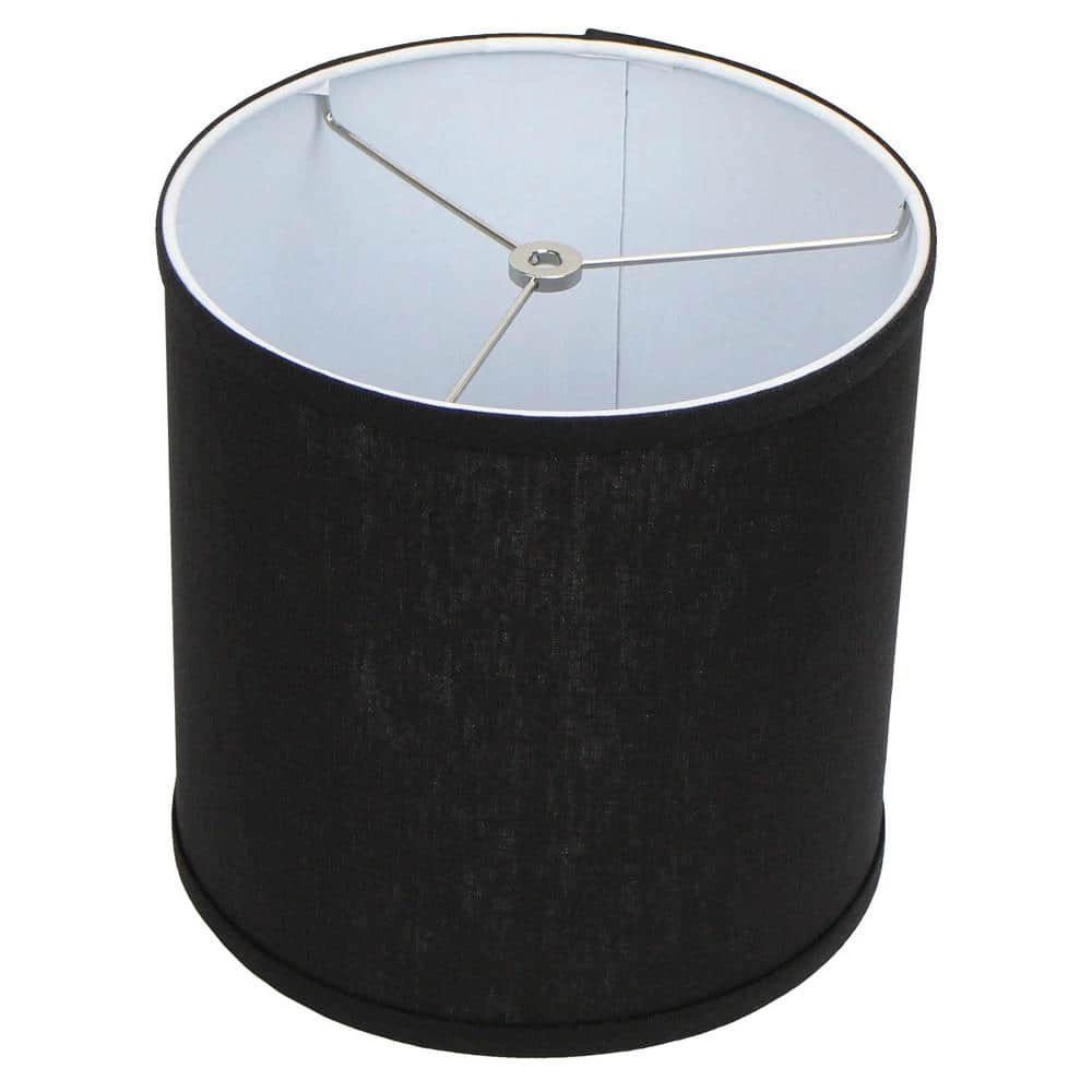 10 in. Top Diameter x 10 in. H x 10 in. Bottom Diameter Designer Linen Black Drum Lamp Shade by FenchelShades.com 3 10 in. Top Diameter x 10 in. H x 10 in. Bottom Diameter Designer Linen Black Drum Lamp Shade by FenchelShades.com
