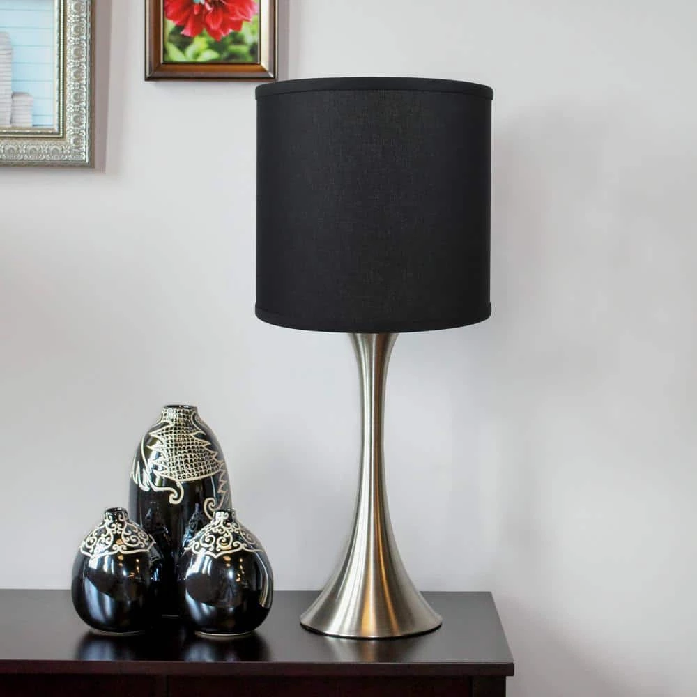 10 in. Top Diameter x 10 in. H x 10 in. Bottom Diameter Linen Black Drum Lamp Shade by FenchelShades.com 8 10 in. Top Diameter x 10 in. H x 10 in. Bottom Diameter Linen Black Drum Lamp Shade by FenchelShades.com - Image 6