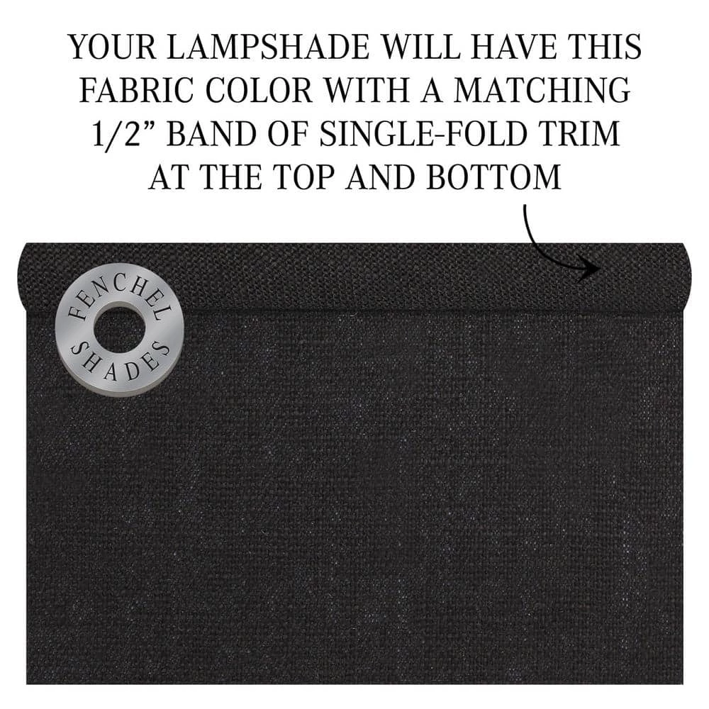 10 in. Top Diameter x 10 in. H x 10 in. Bottom Diameter Linen Black Drum Lamp Shade by FenchelShades.com 7 10 in. Top Diameter x 10 in. H x 10 in. Bottom Diameter Linen Black Drum Lamp Shade by FenchelShades.com - Image 5