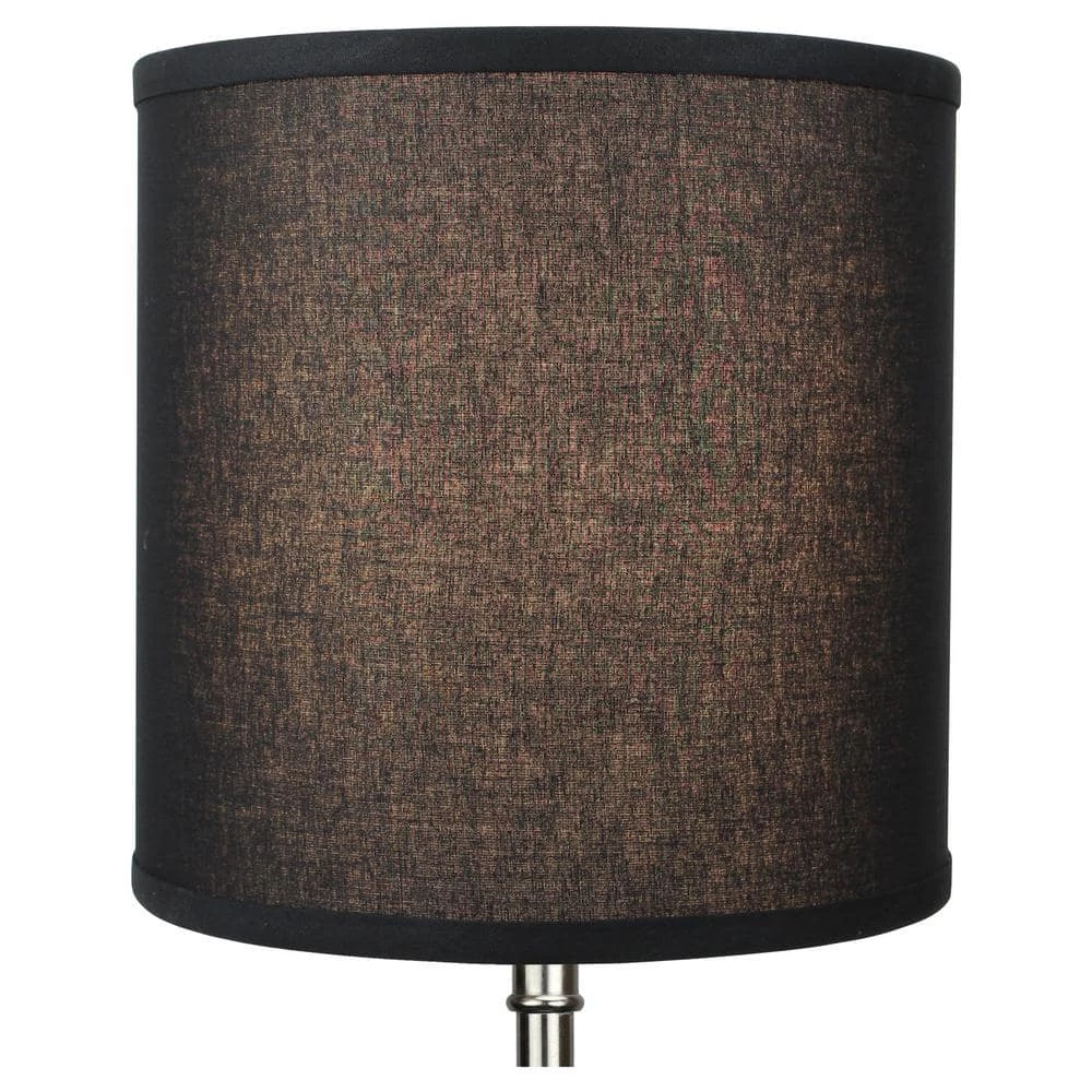 10 in. Top Diameter x 10 in. H x 10 in. Bottom Diameter Linen Black Drum Lamp Shade by FenchelShades.com 5 10 in. Top Diameter x 10 in. H x 10 in. Bottom Diameter Linen Black Drum Lamp Shade by FenchelShades.com - Image 3
