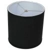 10 in. Top Diameter x 10 in. H x 10 in. Bottom Diameter Linen Black Drum Lamp Shade by FenchelShades.com