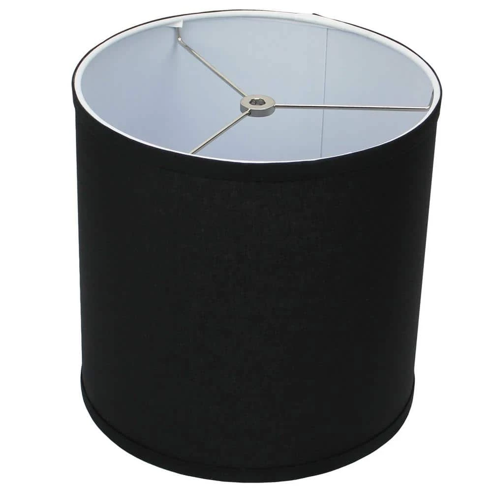 10 in. Top Diameter x 10 in. H x 10 in. Bottom Diameter Linen Black Drum Lamp Shade by FenchelShades.com 3 10 in. Top Diameter x 10 in. H x 10 in. Bottom Diameter Linen Black Drum Lamp Shade by FenchelShades.com