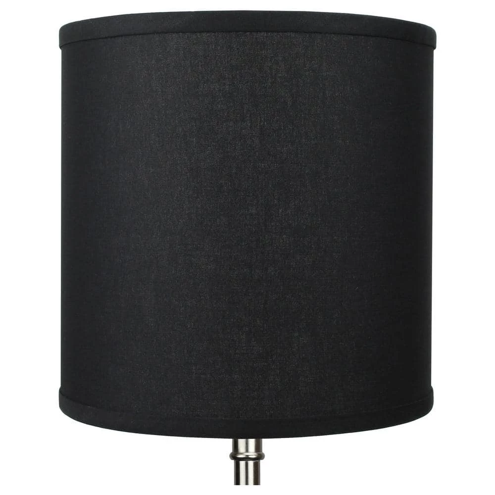 10 in. Top Diameter x 10 in. H x 10 in. Bottom Diameter Linen Black Drum Lamp Shade by FenchelShades.com 4 10 in. Top Diameter x 10 in. H x 10 in. Bottom Diameter Linen Black Drum Lamp Shade by FenchelShades.com - Image 2