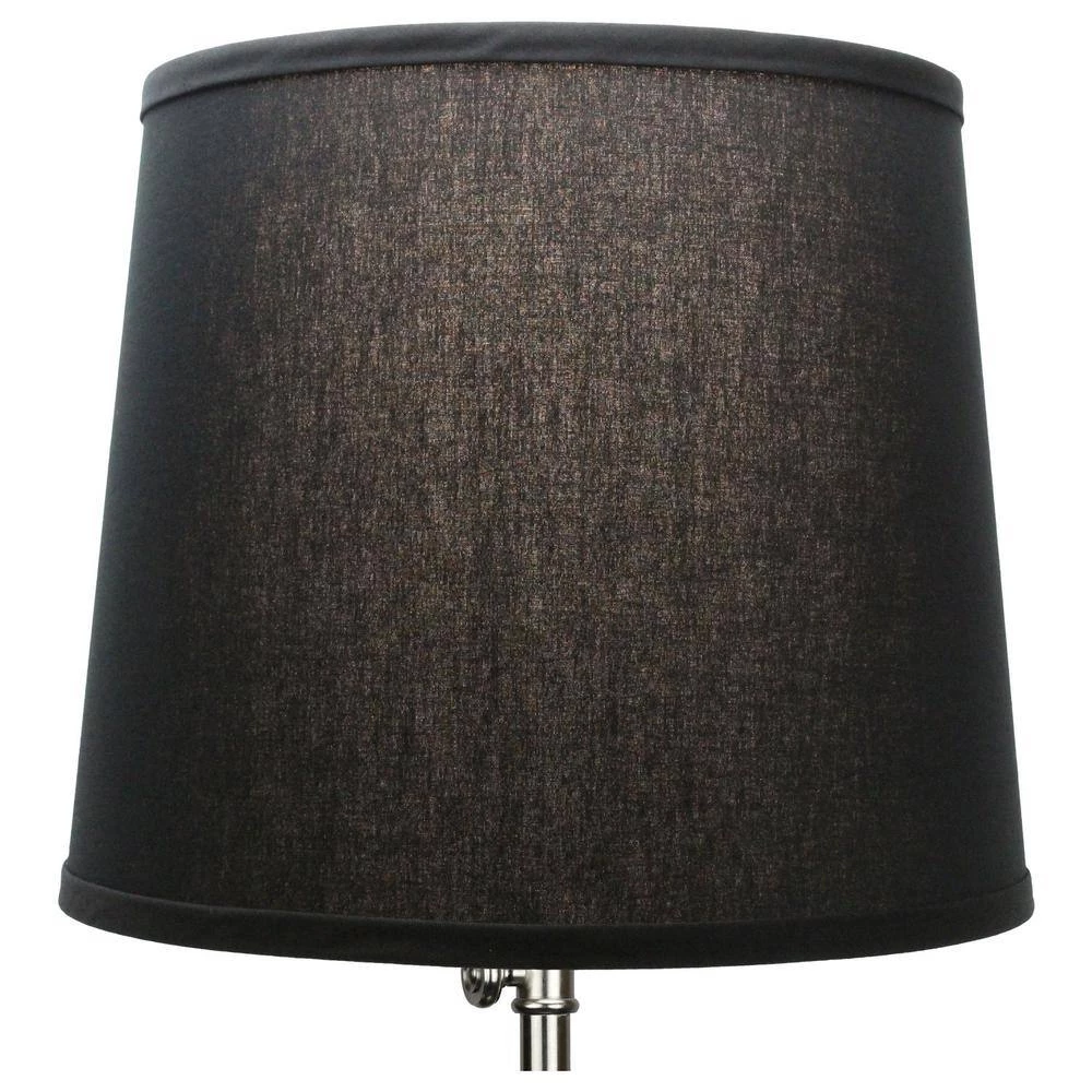 11 in. Top Diameter x 13 in. Bottom Diameter x 11 in. Slant, Linen Black Empire Lamp Shade by FenchelShades.com 5 11 in. Top Diameter x 13 in. Bottom Diameter x 11 in. Slant, Linen Black Empire Lamp Shade by FenchelShades.com - Image 3