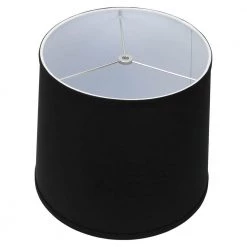 11 in. Top Diameter x 13 in. Bottom Diameter x 11 in. Slant, Linen Black Empire Lamp Shade by FenchelShades.com