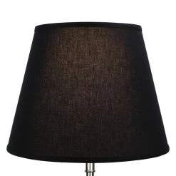 11 in. Top Diameter x 17 in. Bottom Diameter x 13 in. Slant Linen Black Empire Lamp Shade by FenchelShades.com -AMAX LIGHTING Shop black nickel fenchelshades com lamp shades 11 17 13 w l bla 4f 1000