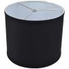 12 in. Top Diameter x 10 in. H x 12 in. Bottom Diameter Linen Black Drum Lamp Shade by FenchelShades.com -AMAX LIGHTING Shop black nickel fenchelshades com lamp shades 12 12 10 w l bla 64 1000