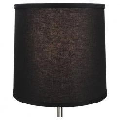 12 in. Top Diameter x 13 in. Bottom Diameter x 12 in. Slant Linen Black Empire Lamp Shade by FenchelShades.com -AMAX LIGHTING Shop black nickel fenchelshades com lamp shades 12 13 12 w l bla 4f 1000