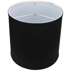 12 in. Top Diameter x 13 in. Bottom Diameter x 12 in. Slant Linen Black Empire Lamp Shade by FenchelShades.com