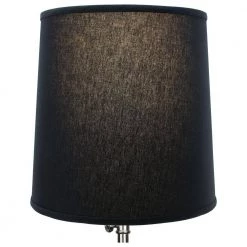 Fenchel Shades 13 in. Top Diameter x 15 in. Bottom Diameter x 15 in. Slant, Empire Lamp Shade - Linen Black by FenchelShades.com -AMAX LIGHTING Shop black nickel fenchelshades com lamp shades 13 15 15 w l bla 4f 1000