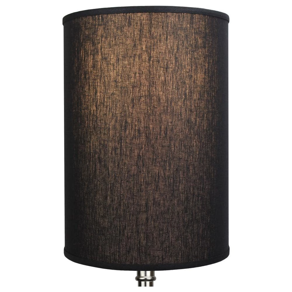 14 in. Top Diameter x 14 in. Bottom Diameter x 20 in. Height Designer Linen Black Drum Lamp Shade by FenchelShades.com 5 14 in. Top Diameter x 14 in. Bottom Diameter x 20 in. Height Designer Linen Black Drum Lamp Shade by FenchelShades.com - Image 3
