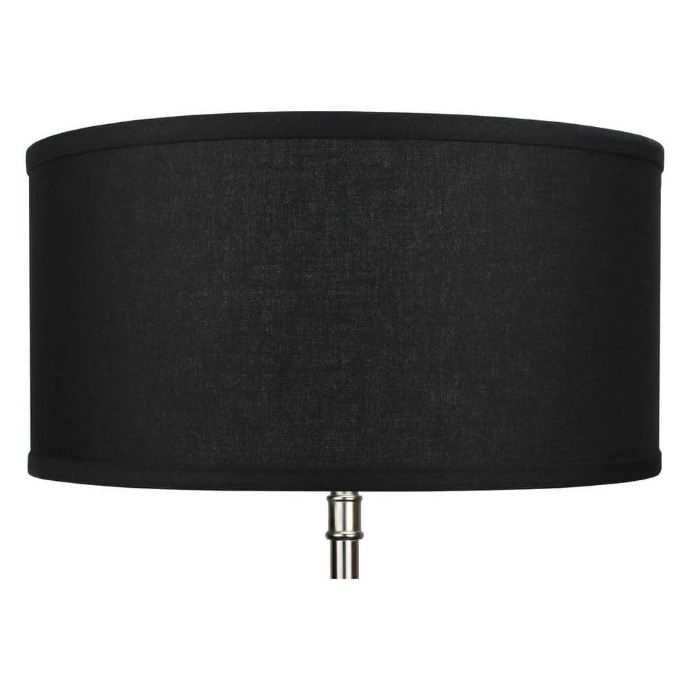 Fenchel Shades 14 in. Top Diameter x 14 in. Bottom Diameter x 7 in. Height, Drum Lamp Shade - Linen Black by FenchelShades.com 4 Fenchel Shades 14 in. Top Diameter x 14 in. Bottom Diameter x 7 in. Height, Drum Lamp Shade - Linen Black by FenchelShades.com - Image 2