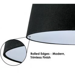 14 in. Top Diameter x 16 in. Bottom Diameter x 12 in. Slant Linen Black Empire Lamp Shade by FenchelShades.com -AMAX LIGHTING Shop black nickel fenchelshades com lamp shades 14 16 12 w l bla re 44 1000