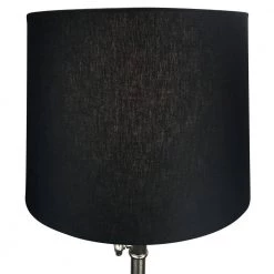 14 in. Top Diameter x 16 in. Bottom Diameter x 12 in. Slant Linen Black Empire Lamp Shade by FenchelShades.com -AMAX LIGHTING Shop black nickel fenchelshades com lamp shades 14 16 12 w l bla re 4f 1000