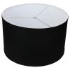 18 in. Top Diameter x 18 in. Bottom Diameter x 11 in. H Linen Black Drum Lamp Shade by FenchelShades.com -AMAX LIGHTING Shop black nickel fenchelshades com lamp shades 18 18 11 w l bla 64 1000