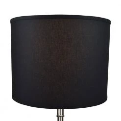 Fenchel Shades 18 in. Top Diameter x 18 in. Bottom Diameter x 14 in. Height Drum Lamp Shade - Linen Black by FenchelShades.com 9 Fenchel Shades 18 in. Top Diameter x 18 in. Bottom Diameter x 14 in. Height Drum Lamp Shade - Linen Black by FenchelShades.com -AMAX LIGHTING Shop black nickel fenchelshades com lamp shades 18 18 14 w l bla 4f 1000