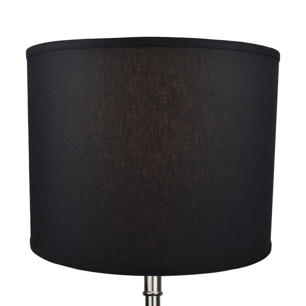 Fenchel Shades 18 in. Top Diameter x 18 in. Bottom Diameter x 14 in. Height Drum Lamp Shade - Linen Black by FenchelShades.com 5 Fenchel Shades 18 in. Top Diameter x 18 in. Bottom Diameter x 14 in. Height Drum Lamp Shade - Linen Black by FenchelShades.com - Image 3