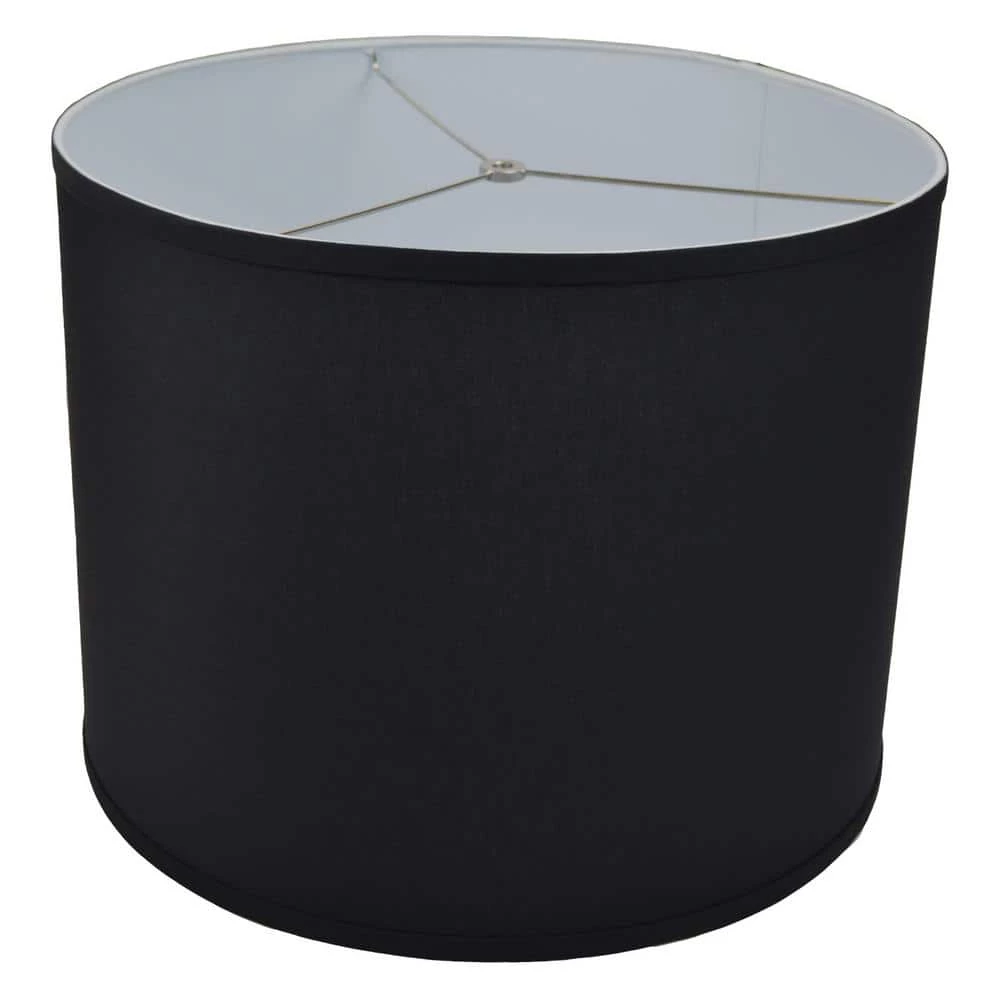 Fenchel Shades 18 in. Top Diameter x 18 in. Bottom Diameter x 14 in. Height Drum Lamp Shade - Linen Black by FenchelShades.com 3 Fenchel Shades 18 in. Top Diameter x 18 in. Bottom Diameter x 14 in. Height Drum Lamp Shade - Linen Black by FenchelShades.com