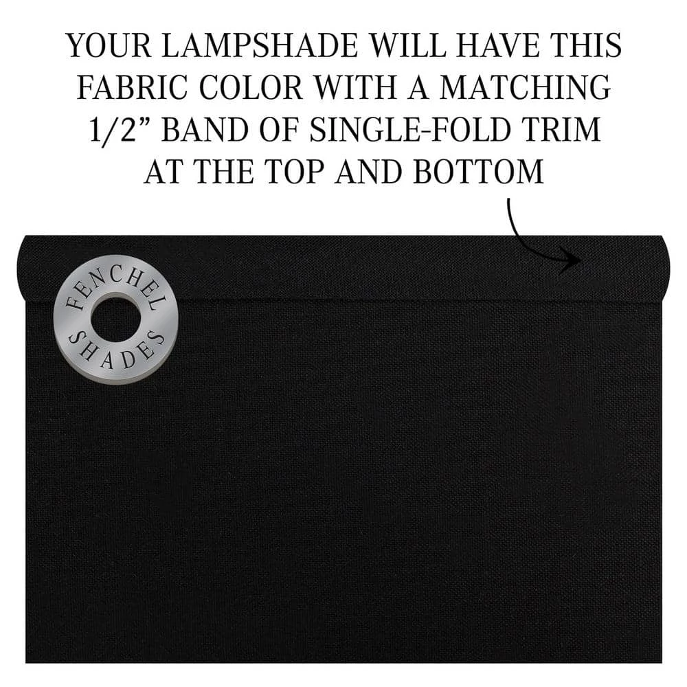 18 in. Top Diameter x 18 in. Bottom Diameter x 7 in. H Linen Black Drum Lamp Shade by FenchelShades.com 7 18 in. Top Diameter x 18 in. Bottom Diameter x 7 in. H Linen Black Drum Lamp Shade by FenchelShades.com - Image 5