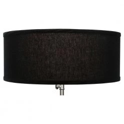 18 in. Top Diameter x 18 in. Bottom Diameter x 7 in. H Linen Black Drum Lamp Shade by FenchelShades.com 9 18 in. Top Diameter x 18 in. Bottom Diameter x 7 in. H Linen Black Drum Lamp Shade by FenchelShades.com -AMAX LIGHTING Shop black nickel fenchelshades com lamp shades 18 18 7 w l bla 4f 1000