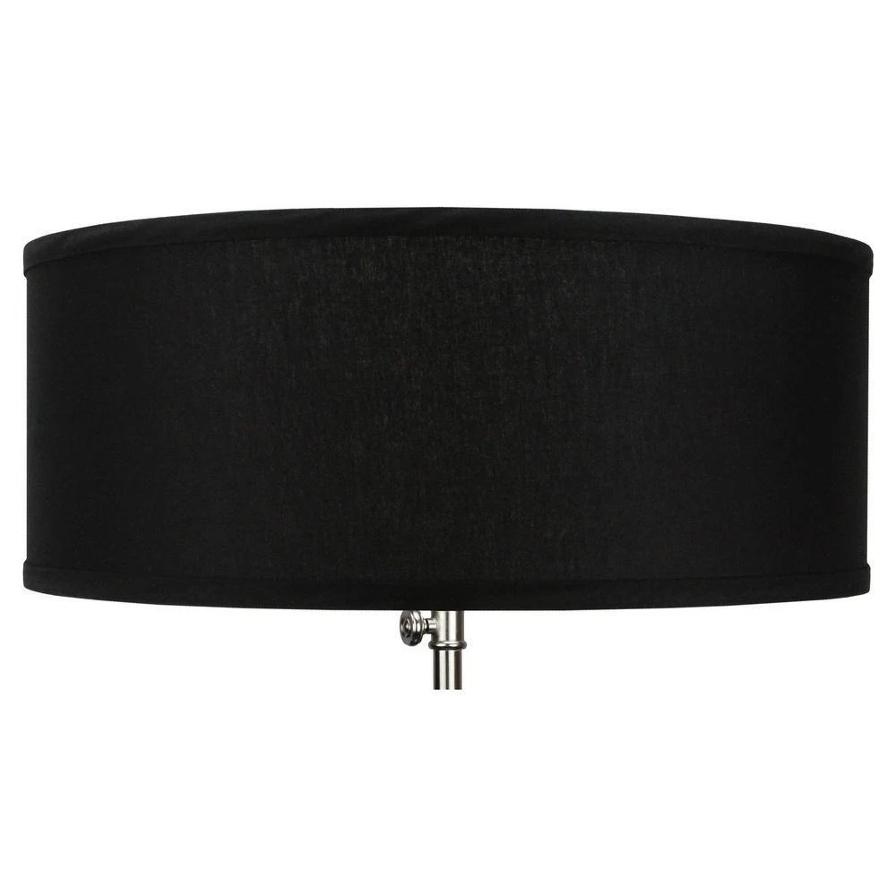 18 in. Top Diameter x 18 in. Bottom Diameter x 7 in. H Linen Black Drum Lamp Shade by FenchelShades.com 4 18 in. Top Diameter x 18 in. Bottom Diameter x 7 in. H Linen Black Drum Lamp Shade by FenchelShades.com - Image 2