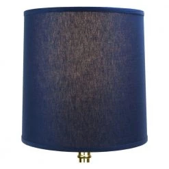 Fenchel Shades 14 in. Top Diameter x 15 in. Bottom Diameter x 15 in. Slant, Empire Lamp Shade - Linen Navy Blue by FenchelShades.com 9 Fenchel Shades 14 in. Top Diameter x 15 in. Bottom Diameter x 15 in. Slant, Empire Lamp Shade - Linen Navy Blue by FenchelShades.com -AMAX LIGHTING Shop blue brass fenchelshades com lamp shades 14 15 15 wbr l nav 4f 1000