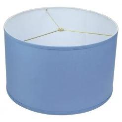 18 in. Top Diameter x 18 in. Bottom Diameter x 11 in. H Linen Periwinkle Drum Lamp Shade by FenchelShades.com