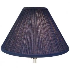 5 in. Top Diameter x 15 in. Bottom Diameter x 10 in. Slant Pleated Mushroom Navy Blue Coolie Lamp Shade by FenchelShades.com -AMAX LIGHTING Shop blue brass fenchelshades com lamp shades 5 15 10 wbr pm nav 4f 1000
