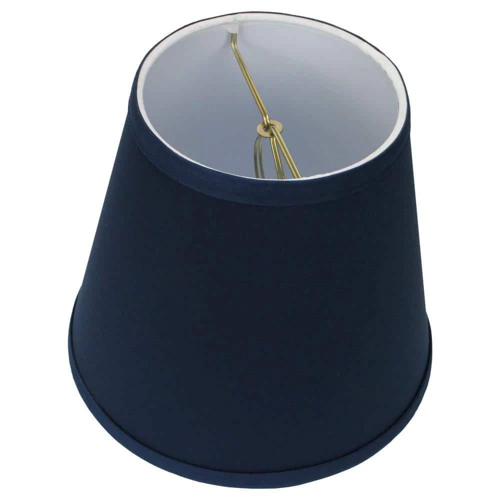 Fenchel Shades 5 in. Top Diameter x 8 in. Bottom Diameter x 7 in. Slant Empire Lamp Shade - Linen Navy Blue by FenchelShades.com 3 Fenchel Shades 5 in. Top Diameter x 8 in. Bottom Diameter x 7 in. Slant Empire Lamp Shade - Linen Navy Blue by FenchelShades.com