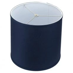 12 in. Top Diameter x 13 in. Bottom Diameter x 12 in. Linen Navy Blue Slant Empire Lamp Shade by FenchelShades.com