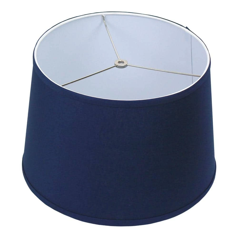 Fenchel Shades 13 in. Top Diameter x 15 in. Bottom Diameter x 10 in. Slant, Empire Lamp Shade - Linen Navy Blue by FenchelShades.com 3 Fenchel Shades 13 in. Top Diameter x 15 in. Bottom Diameter x 10 in. Slant, Empire Lamp Shade - Linen Navy Blue by FenchelShades.com