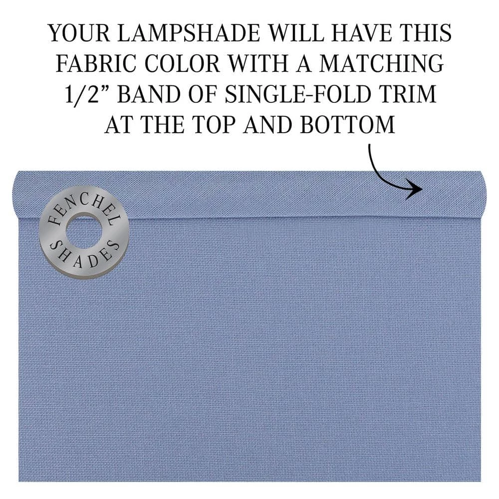 Fenchel Shades 13 in. Top Diameter x 15 in. Bottom Diameter x 10 in. Slant, Empire Lamp Shade - Linen Periwinkle by FenchelShades.com 7 Fenchel Shades 13 in. Top Diameter x 15 in. Bottom Diameter x 10 in. Slant, Empire Lamp Shade - Linen Periwinkle by FenchelShades.com - Image 5