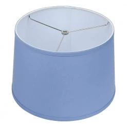 Fenchel Shades 13 in. Top Diameter x 15 in. Bottom Diameter x 10 in. Slant, Empire Lamp Shade - Linen Periwinkle by FenchelShades.com